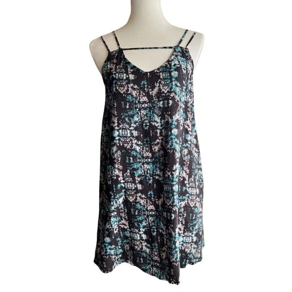 RVCA Womens Teal Rayon Thrilled Strappy Cutout Sleeveless Dress Size M - Picture 2 of 16